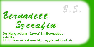 bernadett szerafin business card